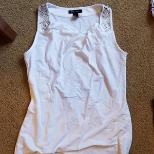 White cowl neck tank